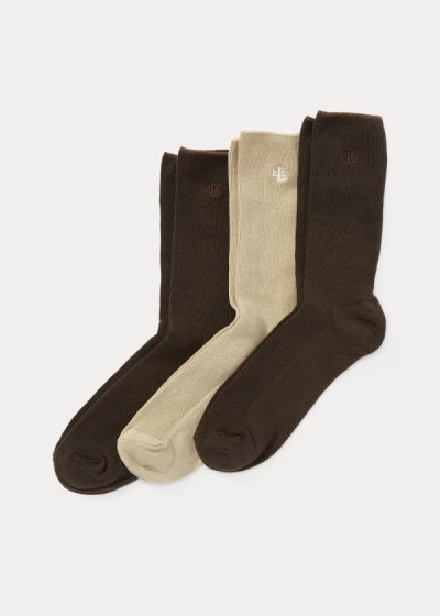 Women's Ralph Lauren Stretch Trouser 3-Pack Socks | 425367FBE